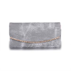 Cano Cloth Weave Grey Faux Leather Clutch Wallet